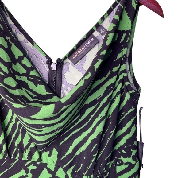 GABRIELLE UNION and New York & Company Sleeveless Draped Neck Dress Size Small - Picture 2 of 16